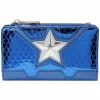Marvel - Metallic Captain America Cosplay 4” Faux Leather Flap Wallet