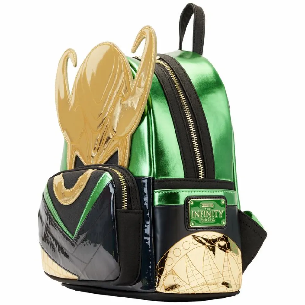 Marvel - Metallic Loki 10” Faux Leather Mini Backpack