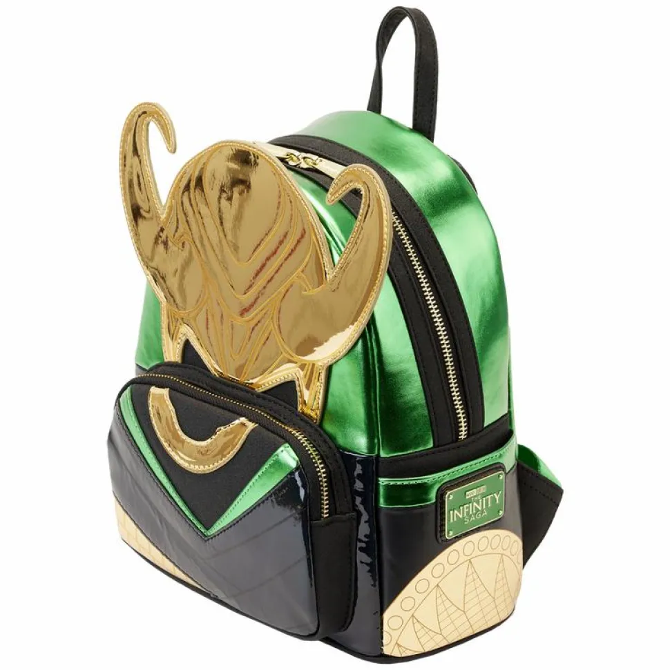 Marvel - Metallic Loki 10” Faux Leather Mini Backpack