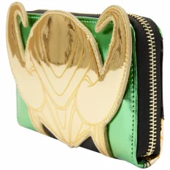 Marvel - Metallic Loki 4” Faux Leather Zip-Around Wallet