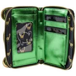 Marvel - Metallic Loki 4” Faux Leather Zip-Around Wallet