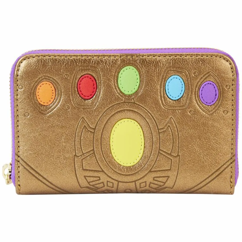 Marvel - Metallic Thanos Gauntlet 4" Faux Leather Zip-Around Wallet