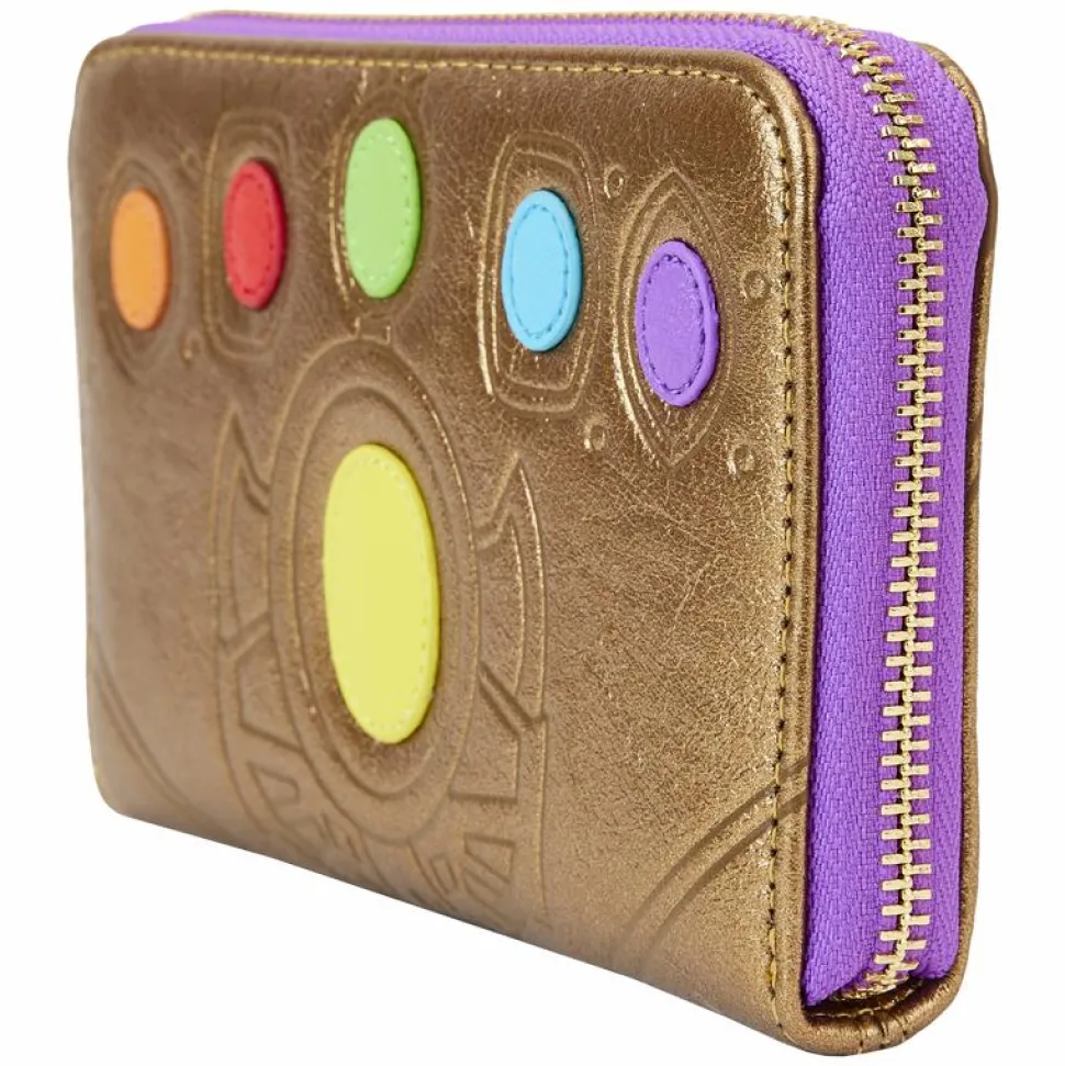 Marvel - Metallic Thanos Gauntlet 4" Faux Leather Zip-Around Wallet