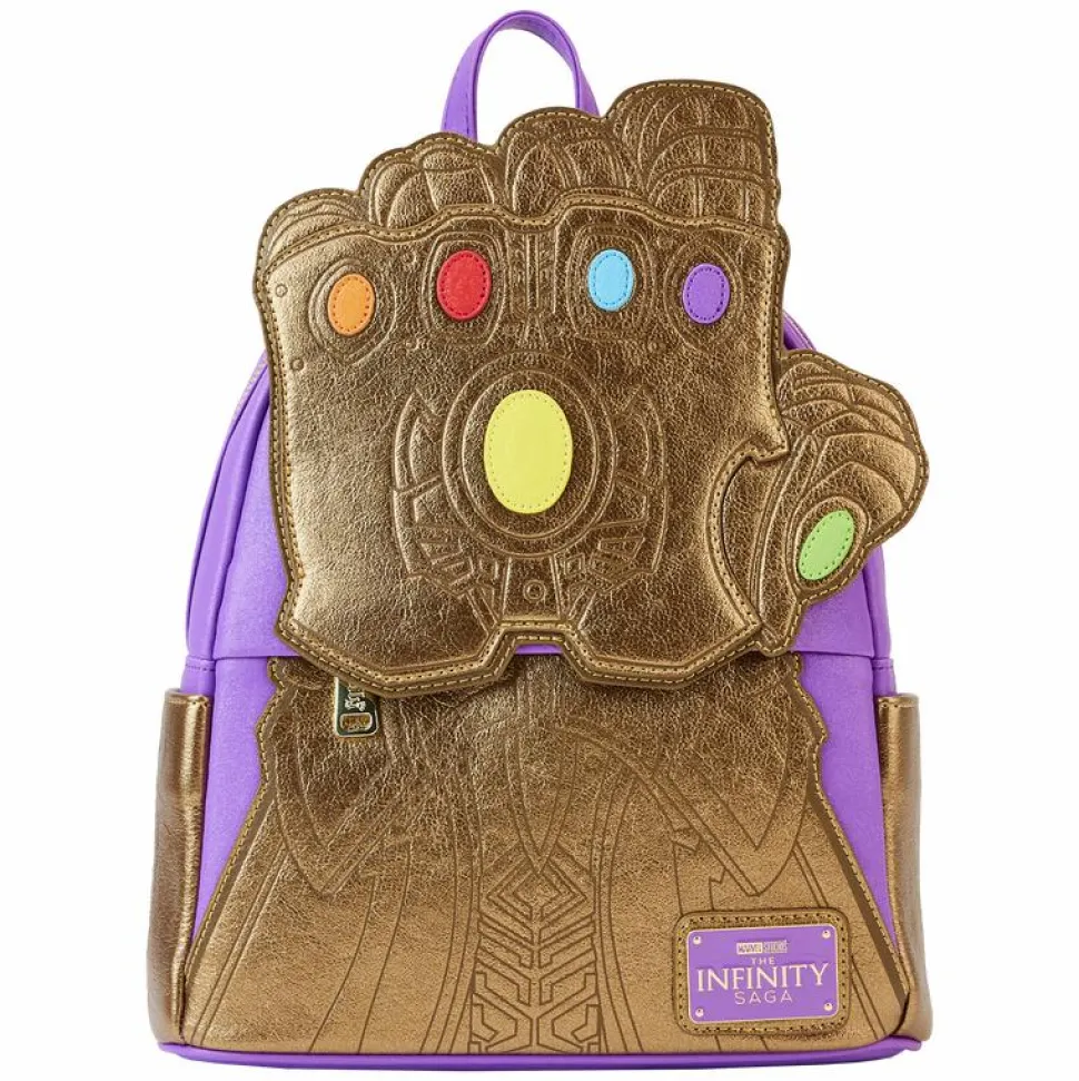 Marvel - Metallic Thanos Gauntlet 10" Faux Leather Mini Backpack