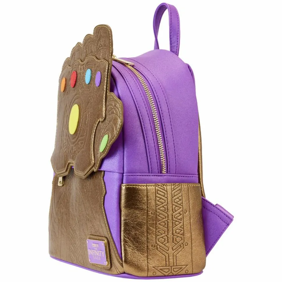Marvel - Metallic Thanos Gauntlet 10" Faux Leather Mini Backpack