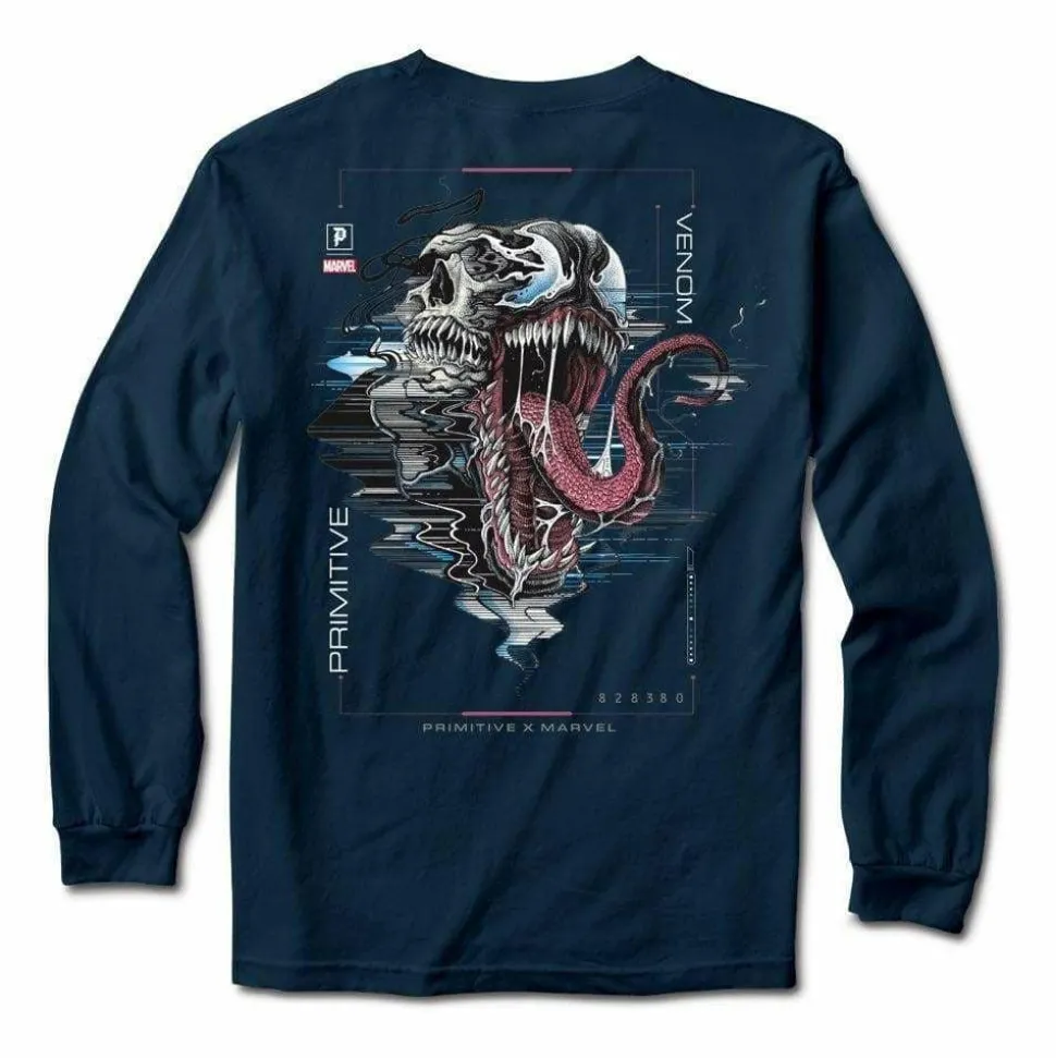 Marvel - Paul Jackson x Primitive Venom Harbor Blue Long Sleeve T-Shirt