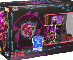 Marvel: Blacklight - Black Panther Blacklight Pop! Vinyl Figure & T-Shirt Box Set
