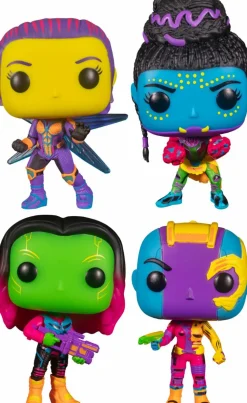 Marvel: Blacklight - Shuri, Wasp, Gamora & Nebula Blacklight Pop! Vinyl Bundle (Set of 4)