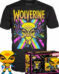 Marvel: Blacklight - Wolverine Blacklight Pop! Vinyl Figure & T-Shirt Box Set