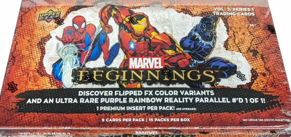 Marvel Comics - 2022 Marvel Beginnings Volume 2: Series 1 Hobby Trading Cards Pack (9 Cards)