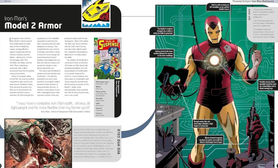 Marvel Comics - Arms & Armour: The Mightiest Weapons and Technology in the Marvel Universe Hardcover Book