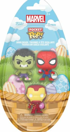 Marvel Comics - The Hulk, Spider-Man & Iron Man (Easter) Pocket Pop! Vinyl Figure 3-Pack