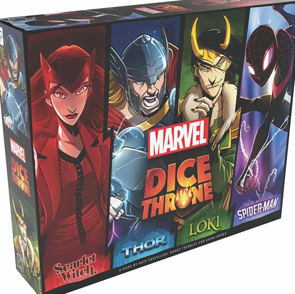 Marvel Dice Throne - Board Game 4-Hero Box Scarlet Witch Vs Thor Vs Loki Vs Spider-Man