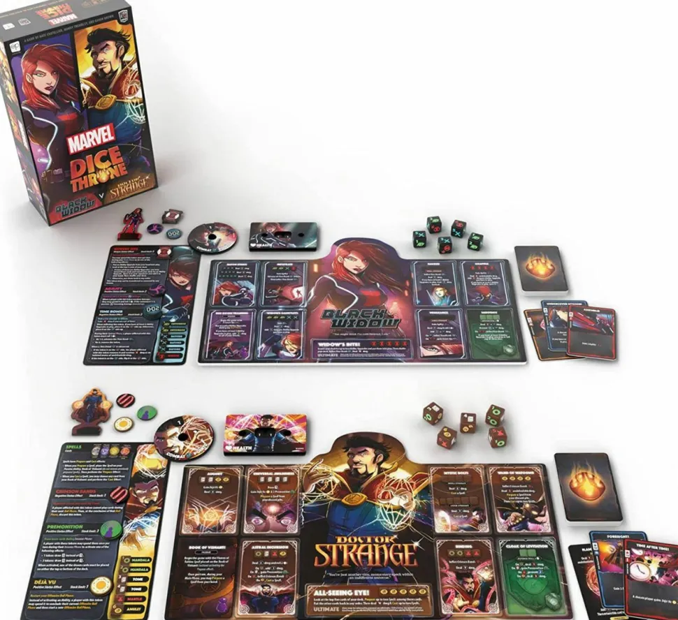 Marvel Dice Throne - Board Game 2-Hero Box Black Widow Vs Doctor Strange