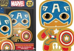 Marvel: Holiday - Captain America Gingerbread 4" Enamel Pop! Pin