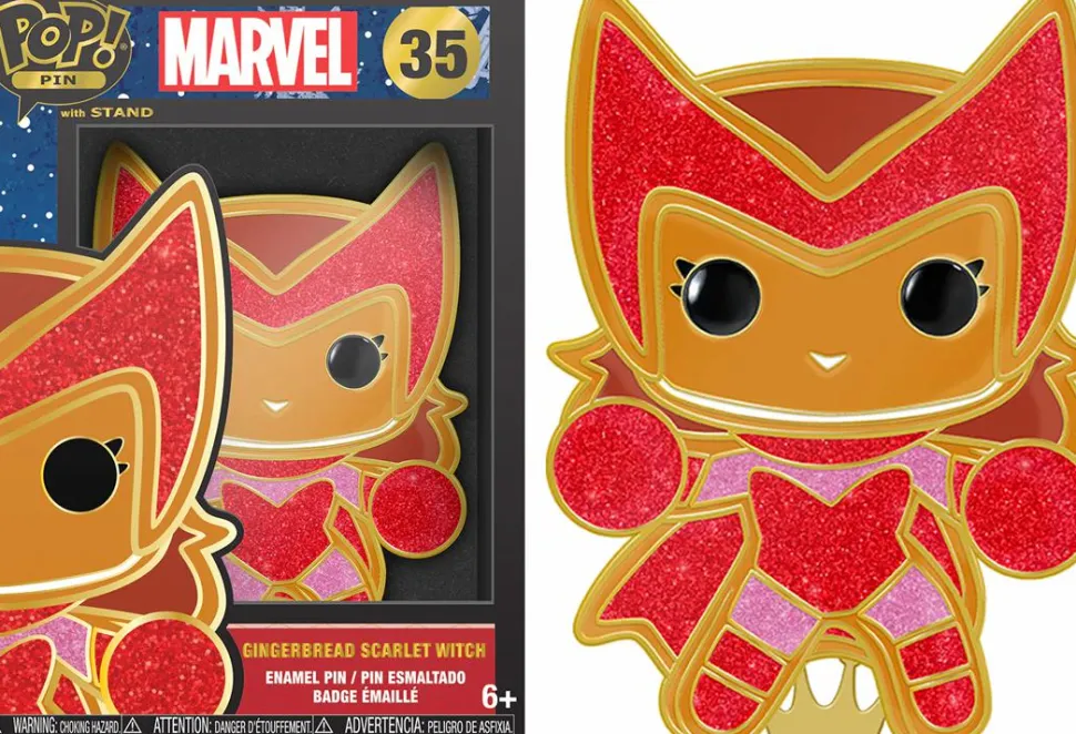 Marvel: Holiday - Scarlet Witch Gingerbread 4" Enamel Pop! Pin