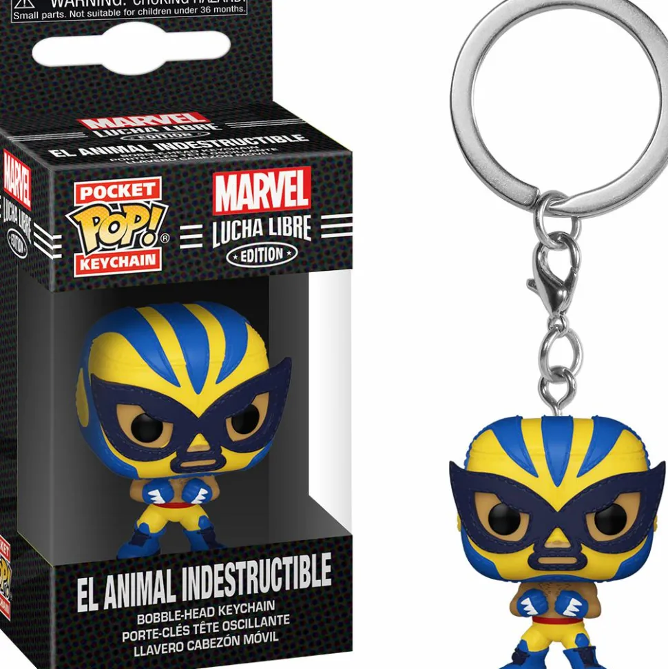 Marvel: Lucha Libre Edition - El Animal Indestructible Wolverine Pop! Vinyl Figure Pocket Pop! Vinyl Keychain
