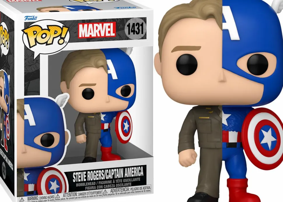 Marvel: Split - Steve Rogers/Captain America Pop! Vinyl Figure