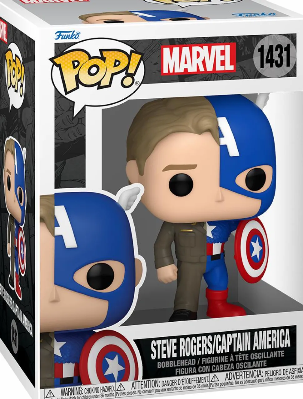 Marvel: Split - Steve Rogers/Captain America Pop! Vinyl Figure