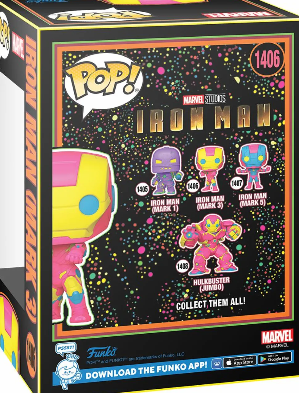 Marvel: The Infinity Saga - Iron Man (Mark 3) Blacklight Pop! Vinyl Figure