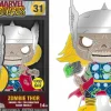 Marvel Zombies - Zombie Thor Glow-in-the-Dark 4" Enamel Pop! Pin