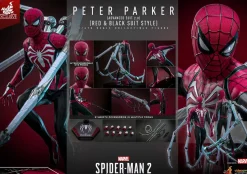 Marvel's Spider-Man 2 - Peter Parker (Advanced Suit 2.0) (Red and Black Suit Style) 1/6th Scale Hot Toys Action Figure (Hot Toys Exclusive)