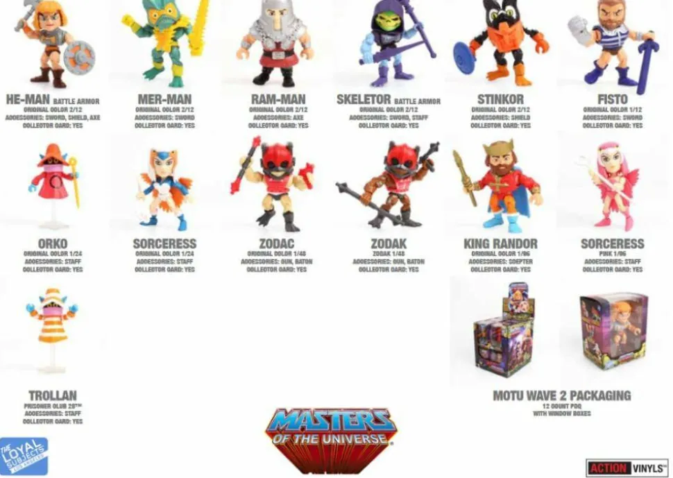 Masters of the Universe - Series 2 3” Vinyl Action Figure Windowed Box (Single Unit)
