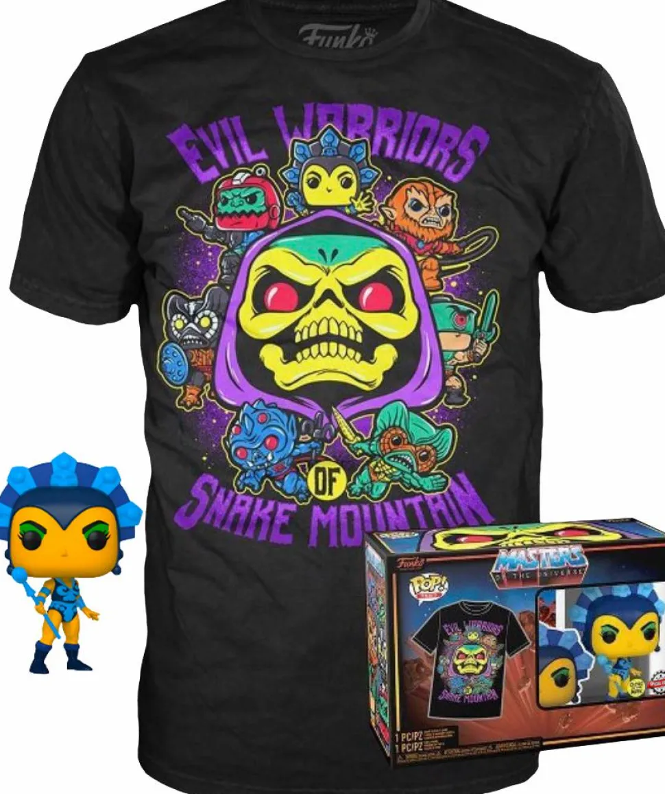 Masters of the Universe - Evil Lyn Glow in the Dark Pop! Vinyl Figure & T-Shirt Box Set