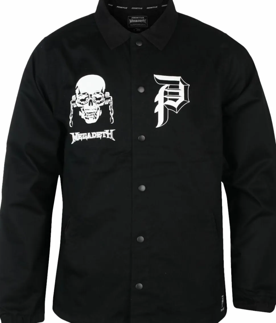 Megadeth - Megadeth x Primitive Rattlehead Coach Black Jacket