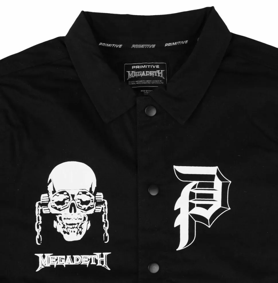 Megadeth - Megadeth x Primitive Rattlehead Coach Black Jacket
