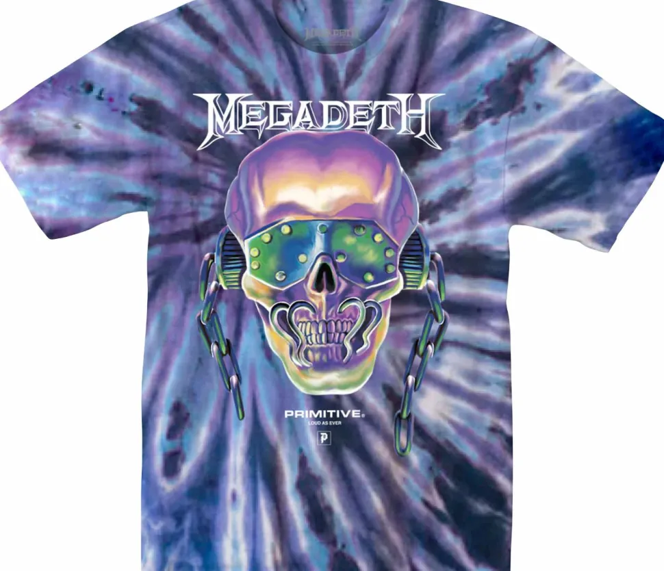Megadeth - Megadeth x Primitive Rattlehead Tie Dye Purple T-Shirt