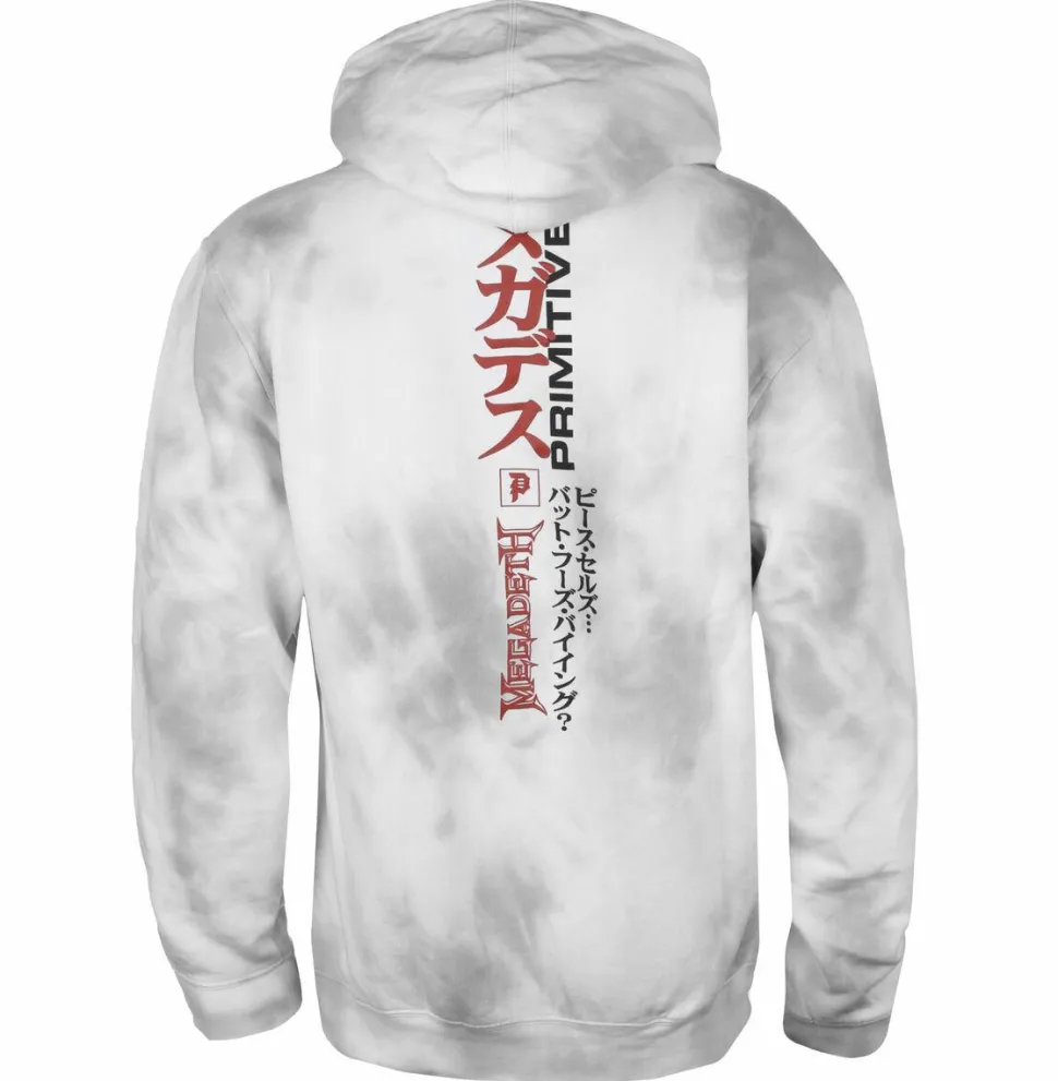 Megadeth - Megadeth x Primitive Peace Sells Washed White Sweatshirt Hoodie
