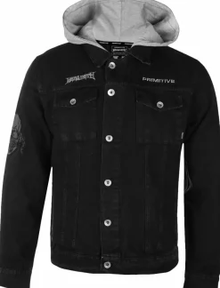 Megadeth - Megadeth x Primitive Countdown Two-Fer Black Denim Jacket