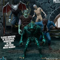 Mezco’s Monsters - Tower of Fear Deluxe 5-Points 3.75” Action Figure 5-Pack