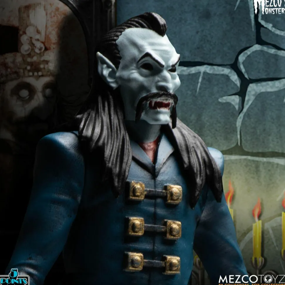 Mezco’s Monsters - Tower of Fear Deluxe 5-Points 3.75” Action Figure 5-Pack