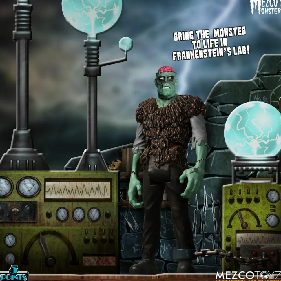 Mezco’s Monsters - Tower of Fear Deluxe 5-Points 3.75” Action Figure 5-Pack