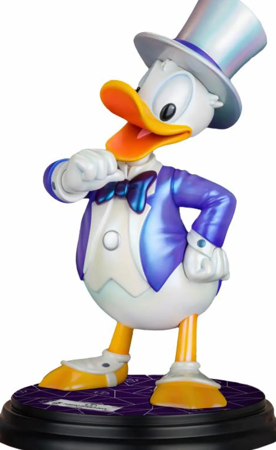 Mickey Mouse - Donald Duck in Tuxedo (Platinum Ver.) Disney 100th Anniversary Master Craft 16" Statue