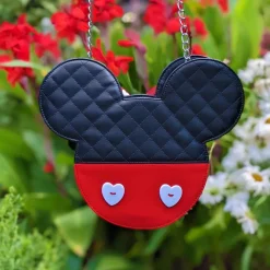 Mickey Mouse - Mickey & Minnie Mouse Valentines 12” Faux Leather Reversible Crossbody Bag