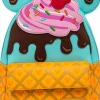 Mickey Mouse - Mickey & Minnie Mouse Sweet Treats Ice Cream Sundae 10” Faux Leather Mini Backpack