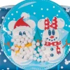 Mickey Mouse - Mickey & Minnie Mouse Snow Globe 4” Faux Leather Zip-Around Wallet