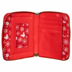 Mickey Mouse - Mickey & Minnie Mouse Snowman 4” Faux Leather Zip-Around Wallet