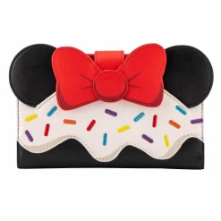 Mickey Mouse - Minnie Mouse Sweets 4” Faux Leather Flap Wallet
