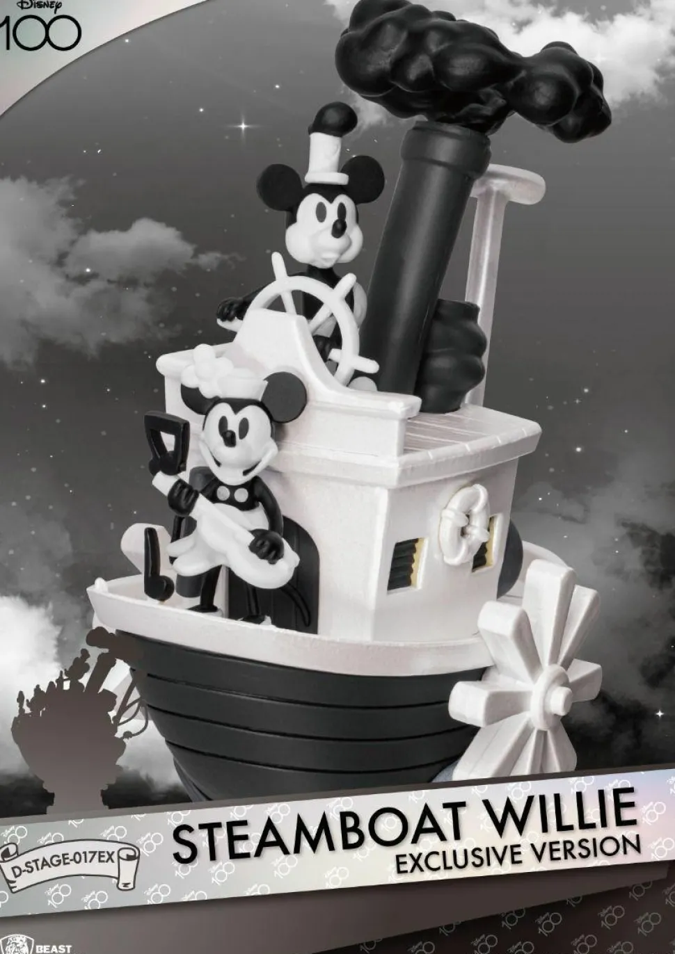 Mickey Mouse - Steamboat Willie D-Stage Exclusive Version 6" Diorama Statue