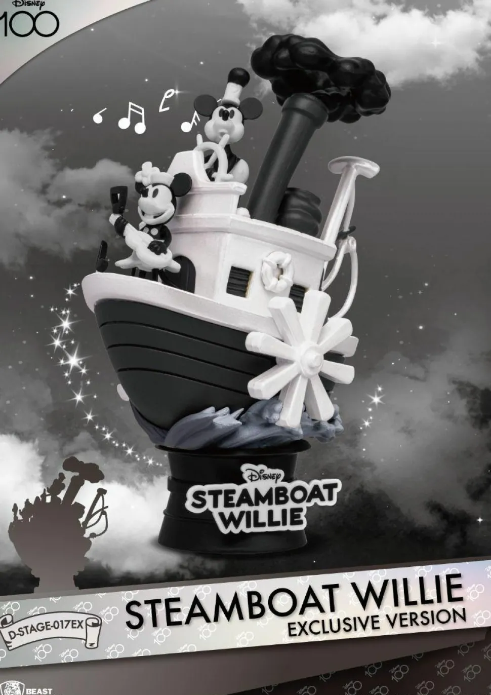 Mickey Mouse - Steamboat Willie D-Stage Exclusive Version 6" Diorama Statue