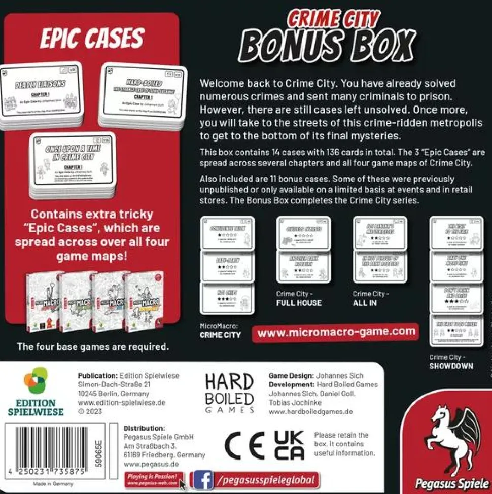 MicroMacro Crime City - Bonus Box Board Game Expansion