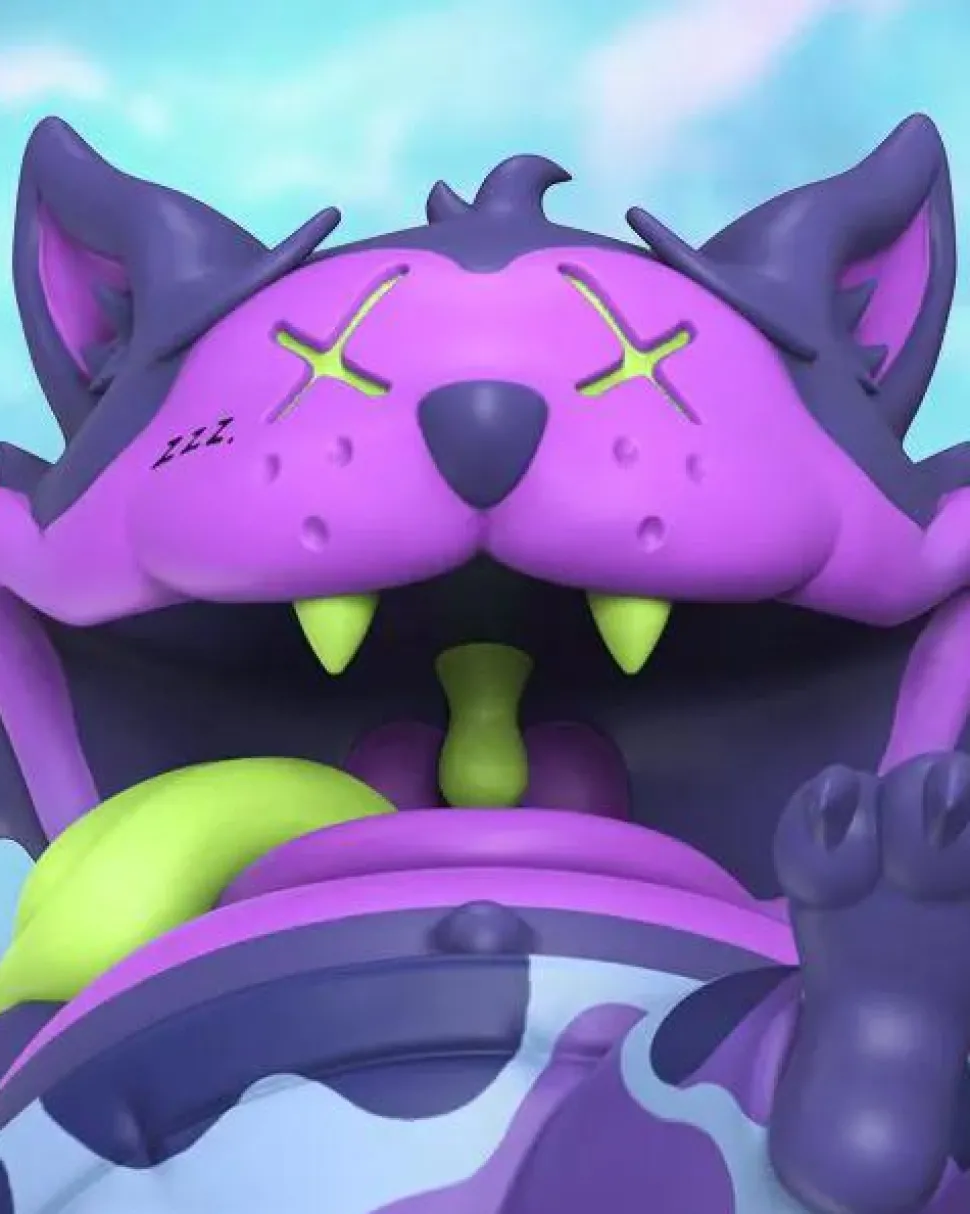 Mighty Jaxx - Droopy Cat (Trippy Edition) 6" Vinyl Figure by PoOL