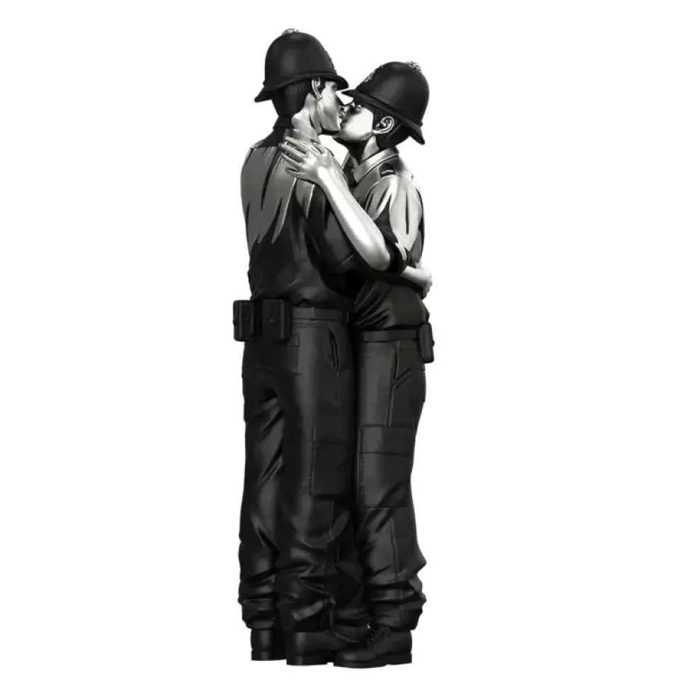 Mighty Jaxx - Kissing Coppers (Platinum Edition) 10" Statue by Brandalised