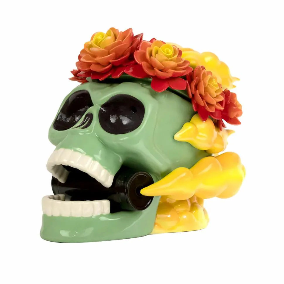 Mighty Jaxx - The Smoke Calavera 7" Porcelain Incense Chamber by Butch Locsin