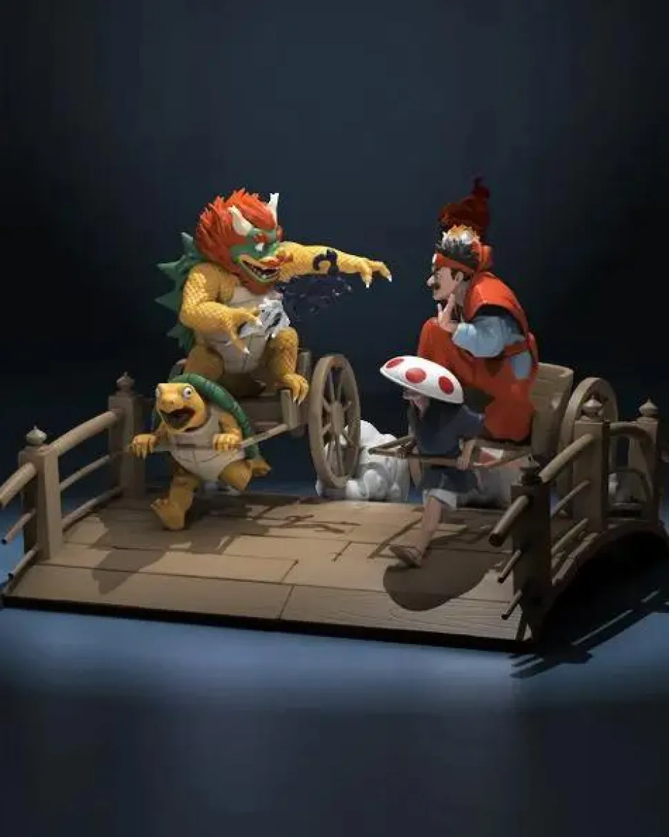 Mighty Jaxx - Ukiyo-E Rickshaw Kart: Turtle Daimao 6" Statue by Jed Henry