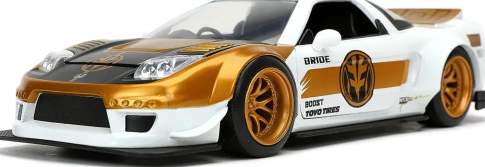 Mighty Morphin Power Rangers - White Ranger & 2002 Honda NSX Type-R Japan Spec 1/24th Scale Die-Cast Vehicle Replica